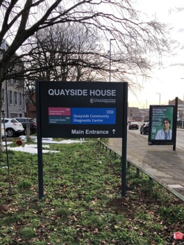 Exterior Wayfinding site sign for the Kier Group
